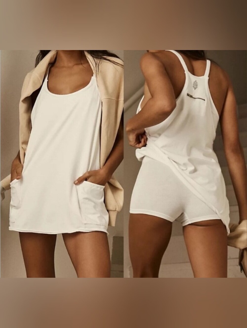 Free People Movement Hot Shot Mini Dress In Whote Size XS/TP.